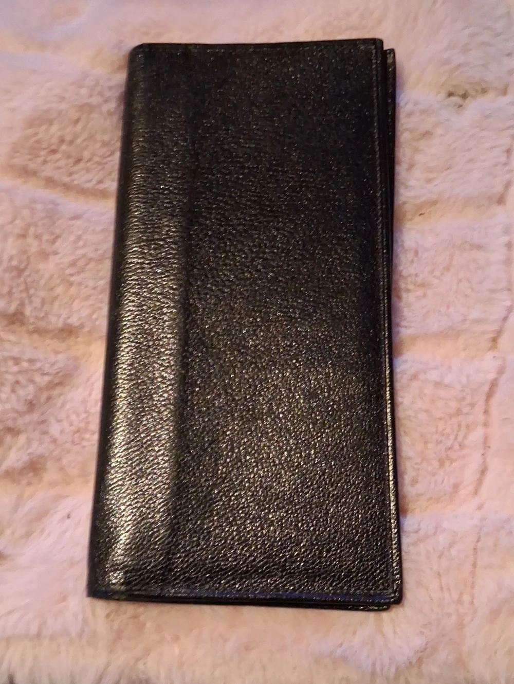 Prince Gardener Black Leather Checkbook Cover